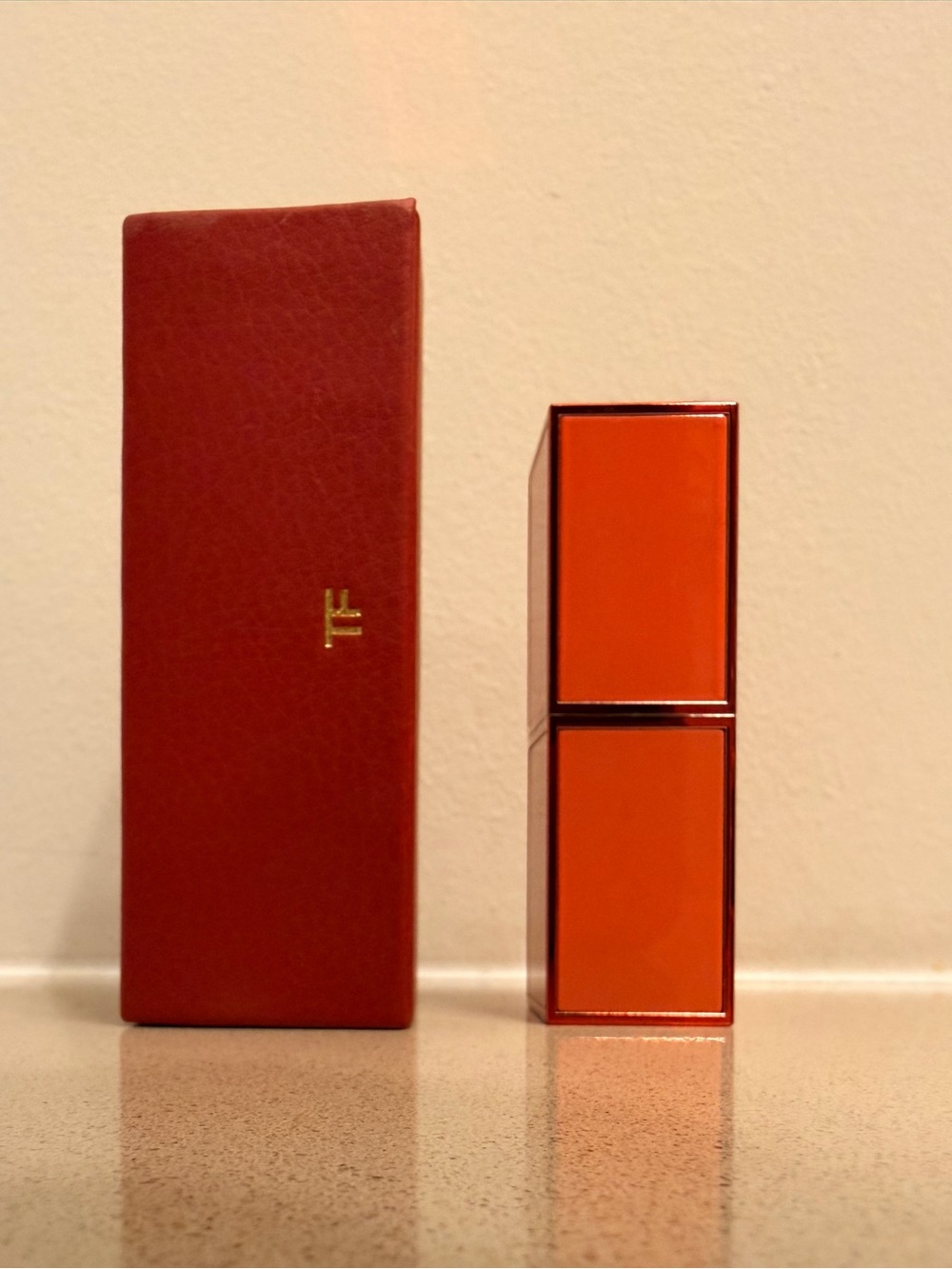 Tom Ford Bitter Peach Matte Lipstick- 16 Scarlet Rouge with case